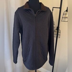 Cremieux Men’s Small Jacket Full Zip Jacket Suede Collar Outerwear